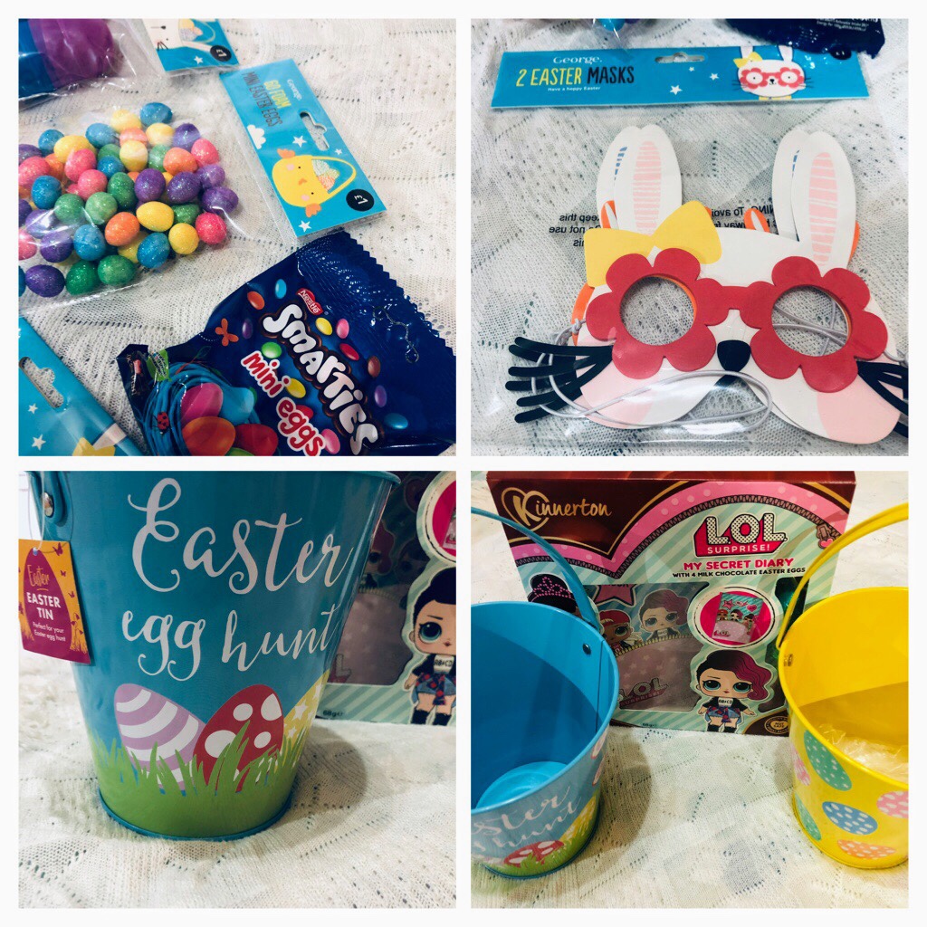 Easter egg hunt supplies from Asda and Iceland